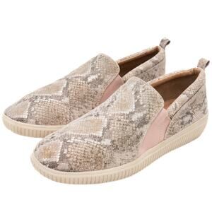 Nurture Pink Brayline Snakeskin Slip-On Sneakers Size 8.5